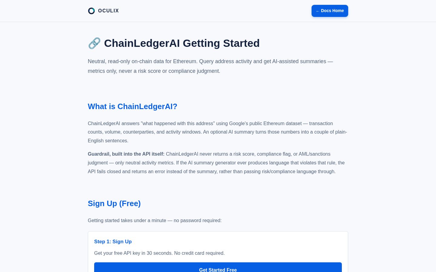 ChainLedgerAI Homepage