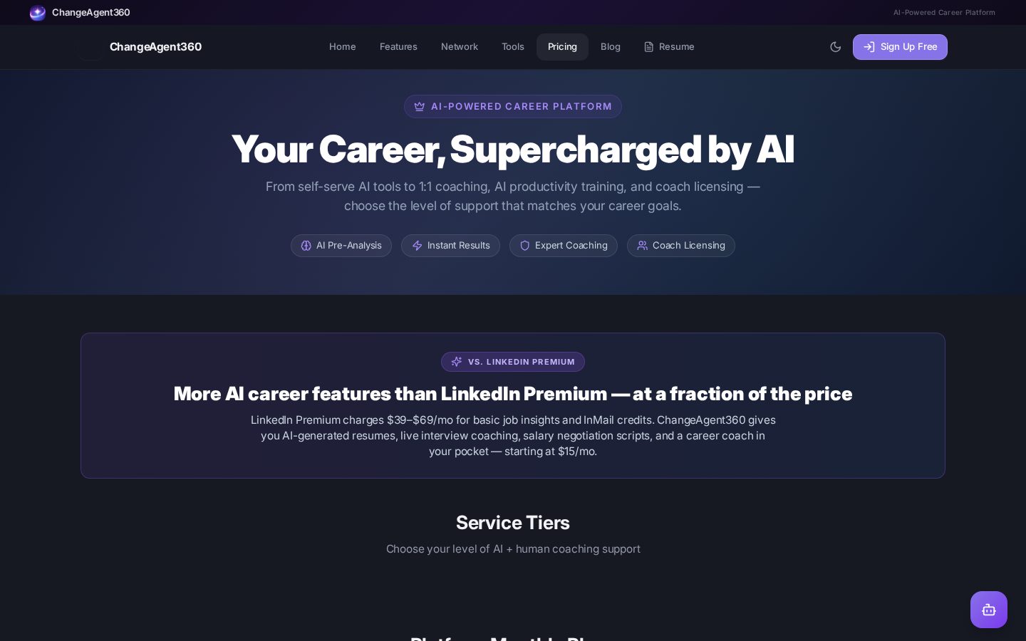 ChangeAgent360 Pricing