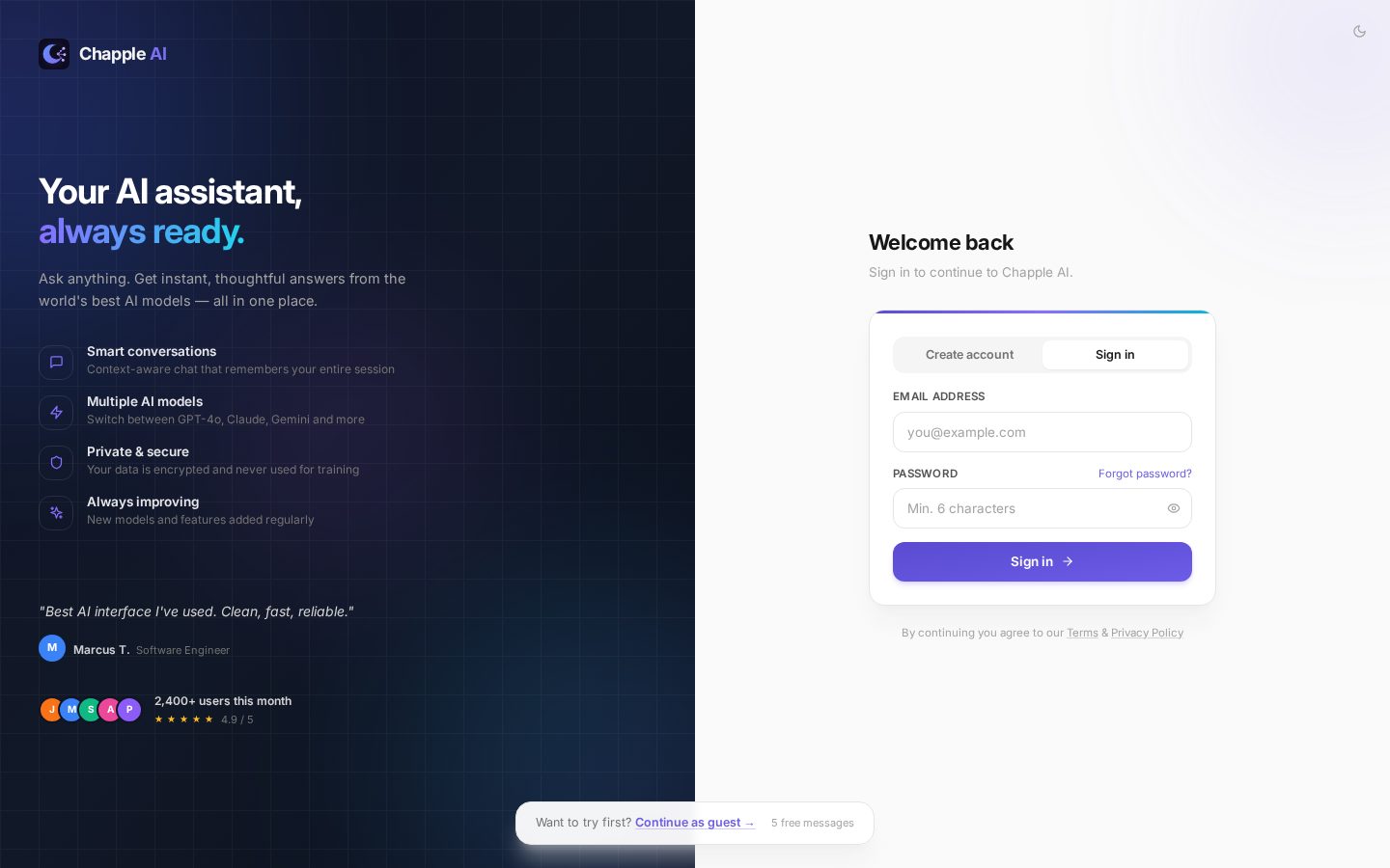 Chapple AI Homepage