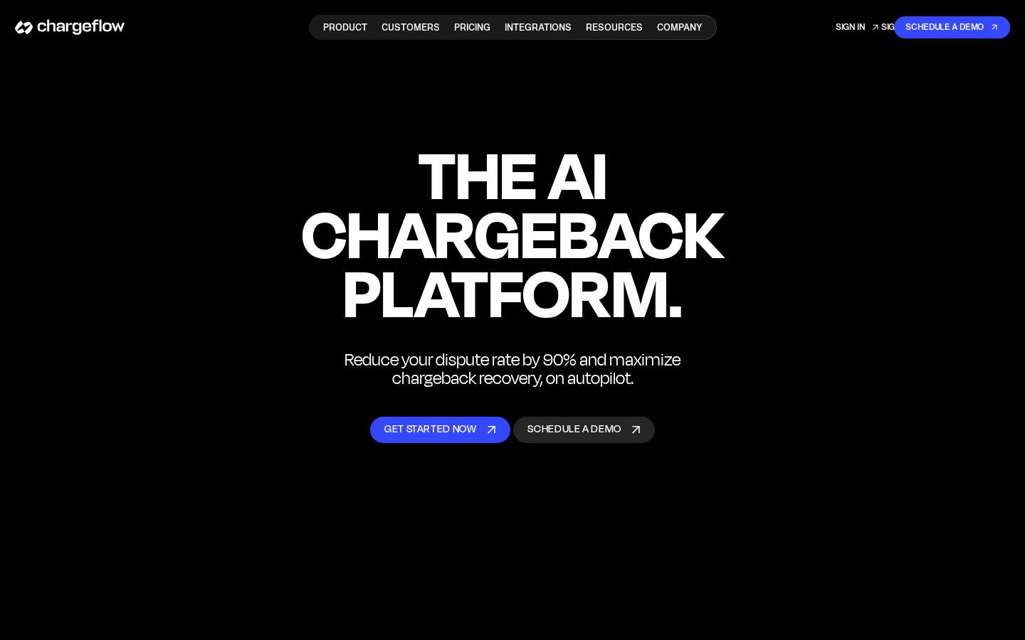 Chargeflow Prevent Homepage