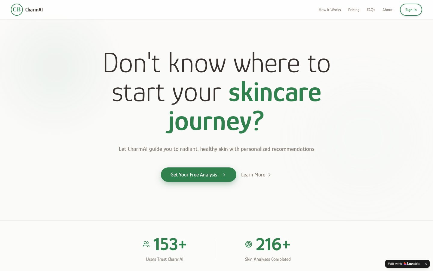 CHARM AI Homepage