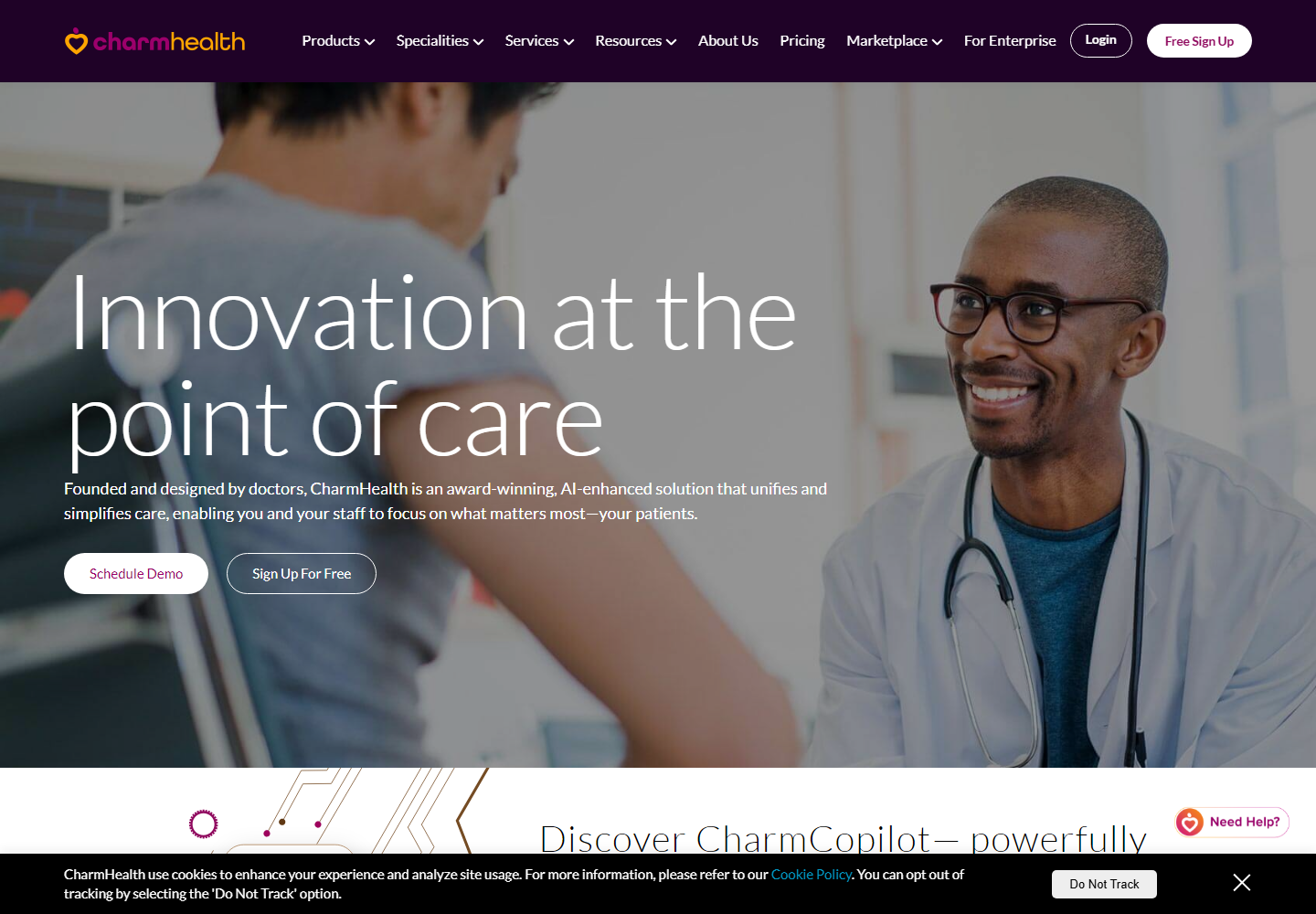 CharmHealth homepage