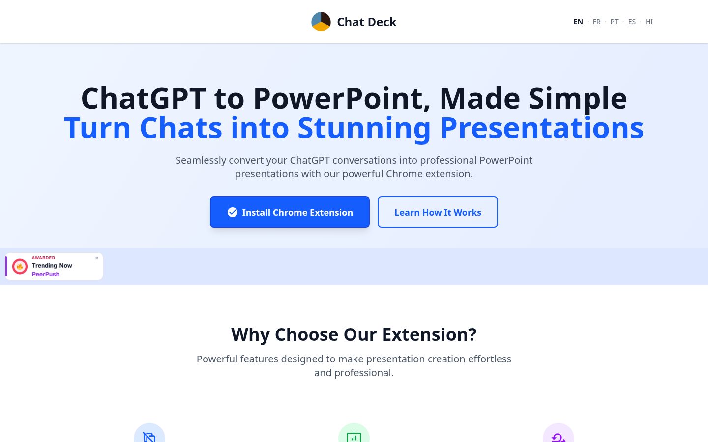 Chat Deck Homepage