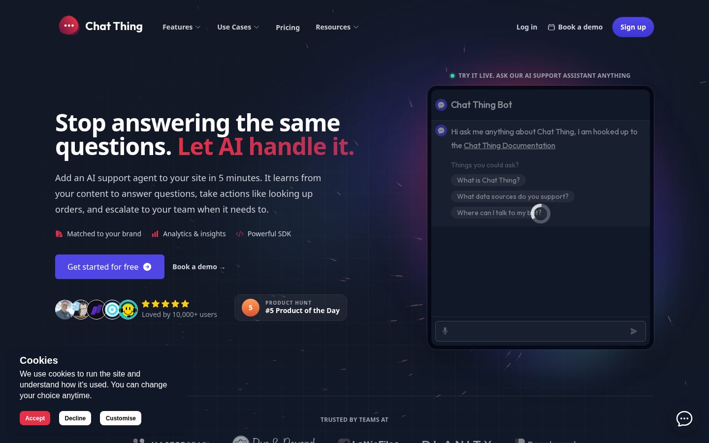 Chat Thing Homepage