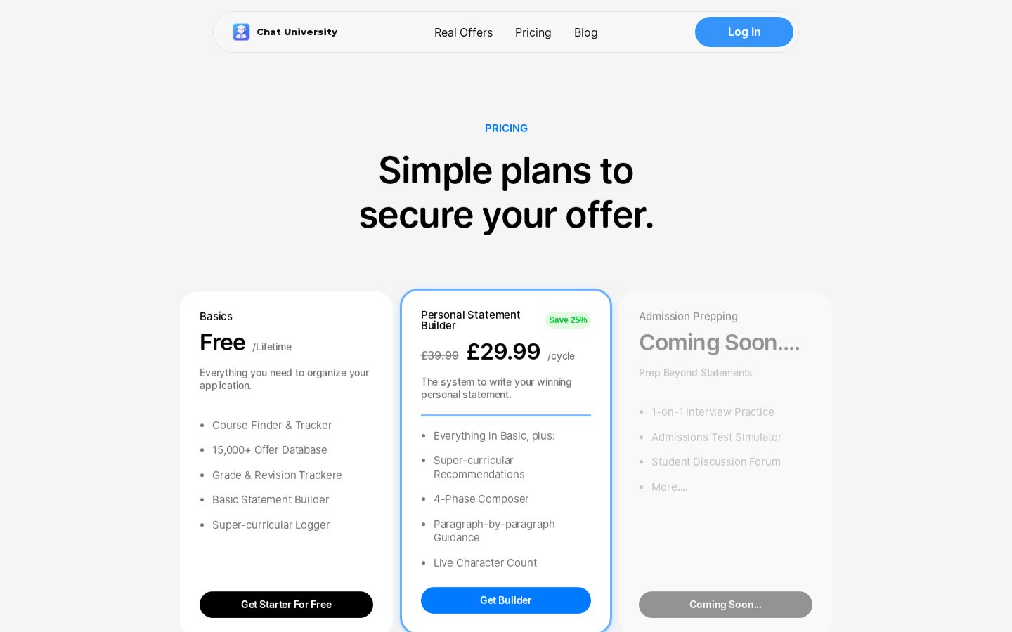 Chat University Pricing