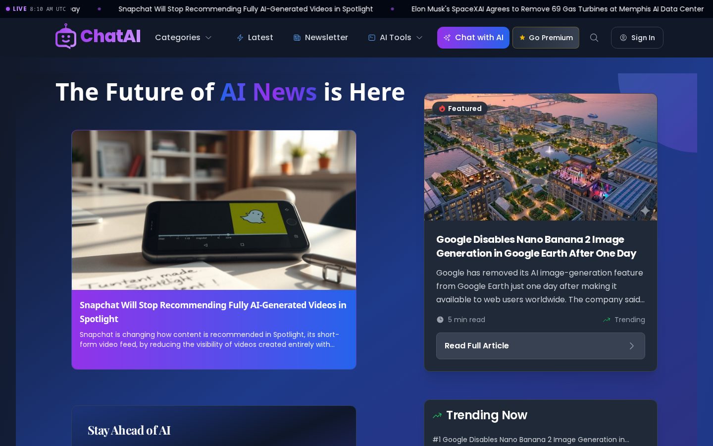 ChatAI Homepage