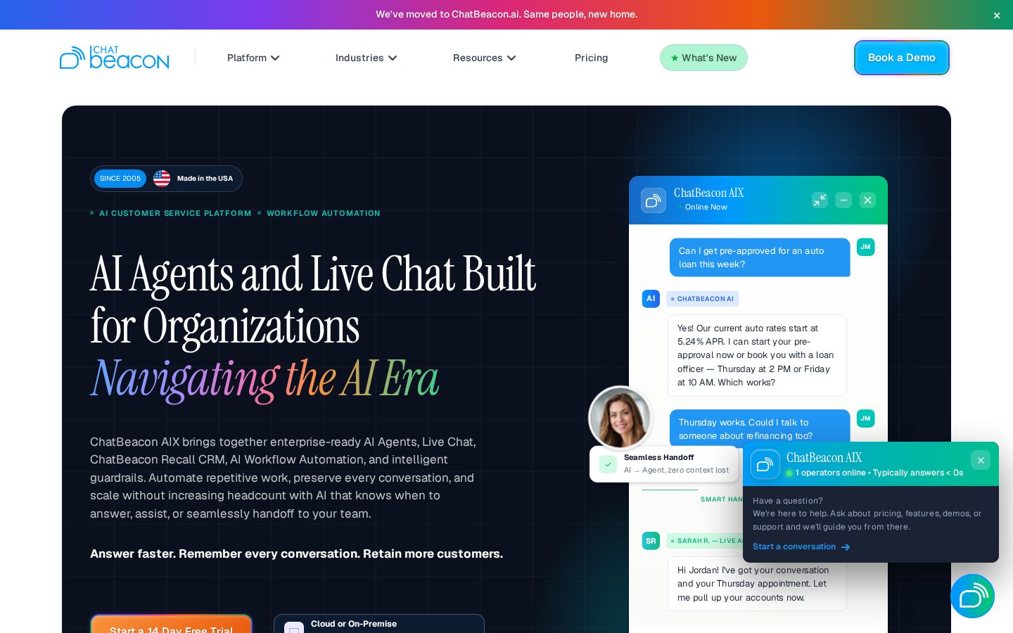 ChatBeacon AIX Homepage