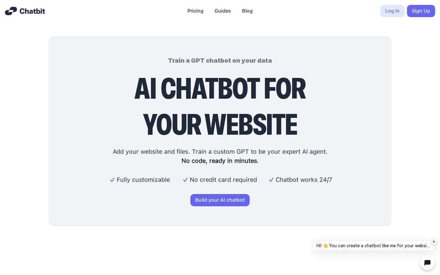 Chatbit Homepage