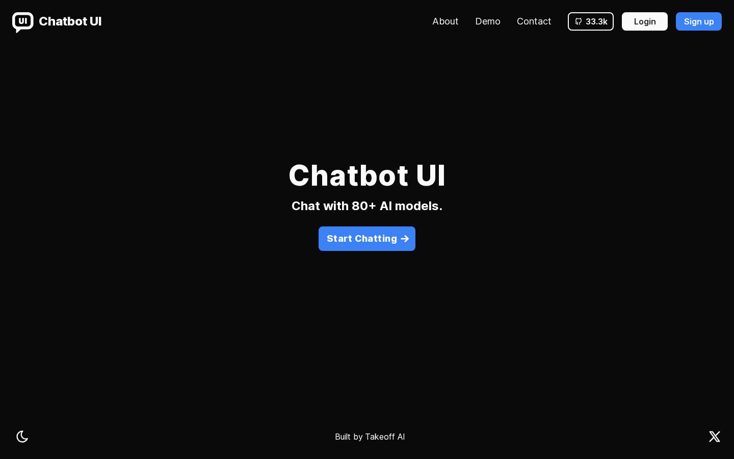 Chatbot UI Homepage