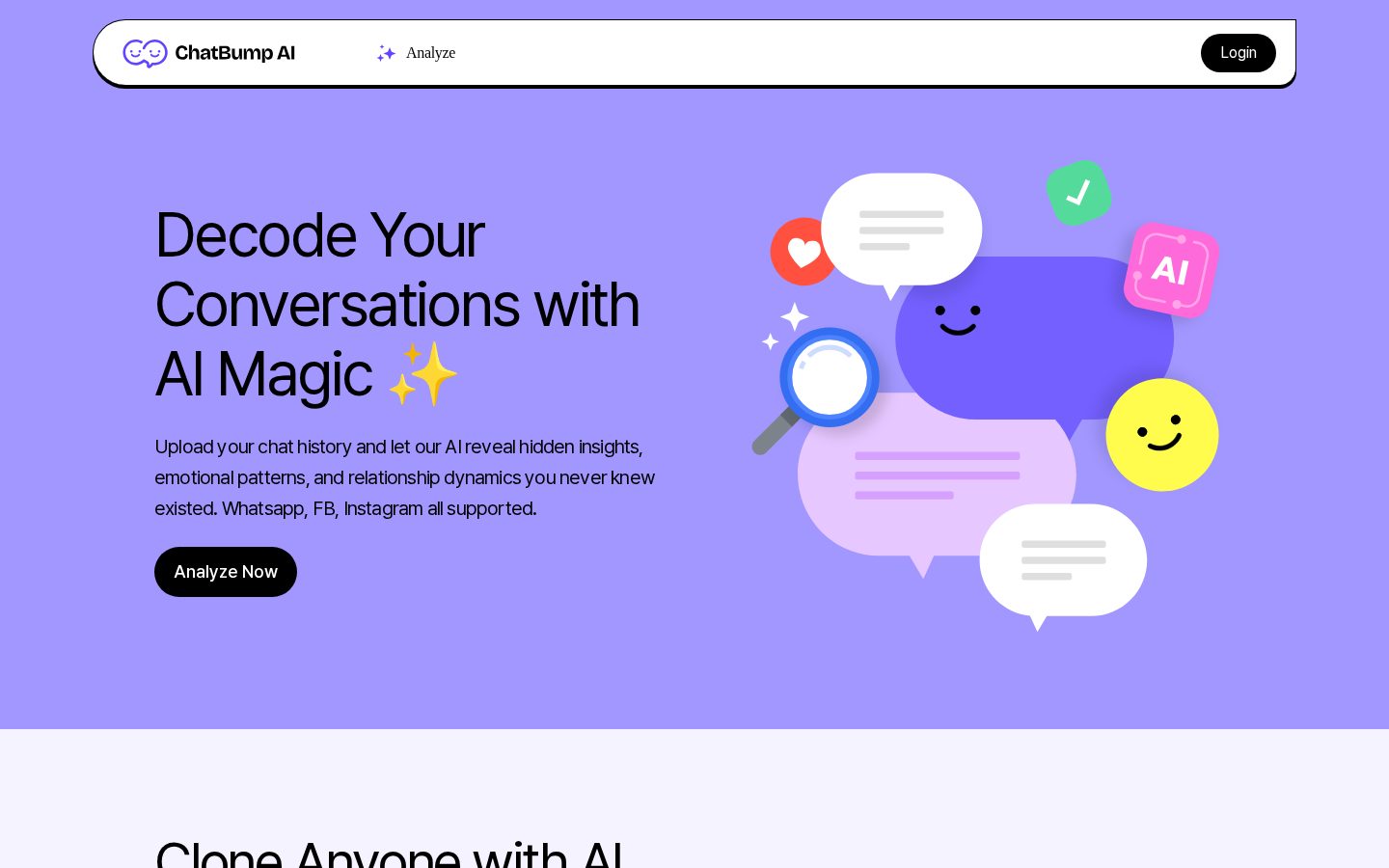 Chatbump AI Homepage