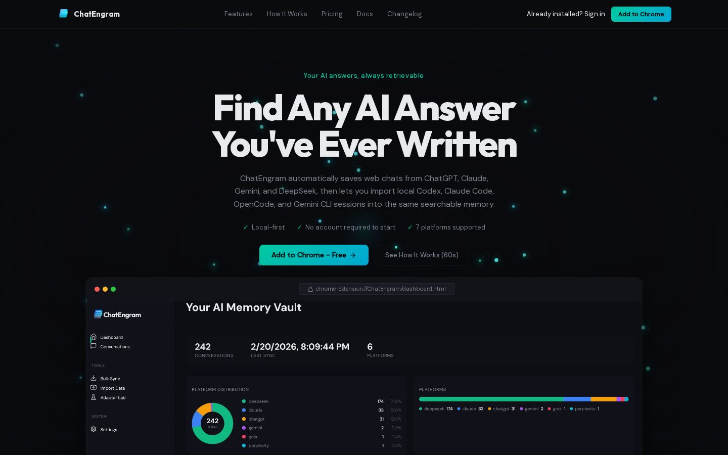 ChatEngram Homepage