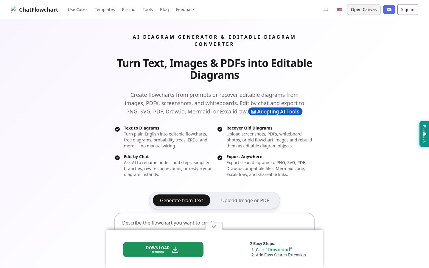 ChatFlowchart Homepage