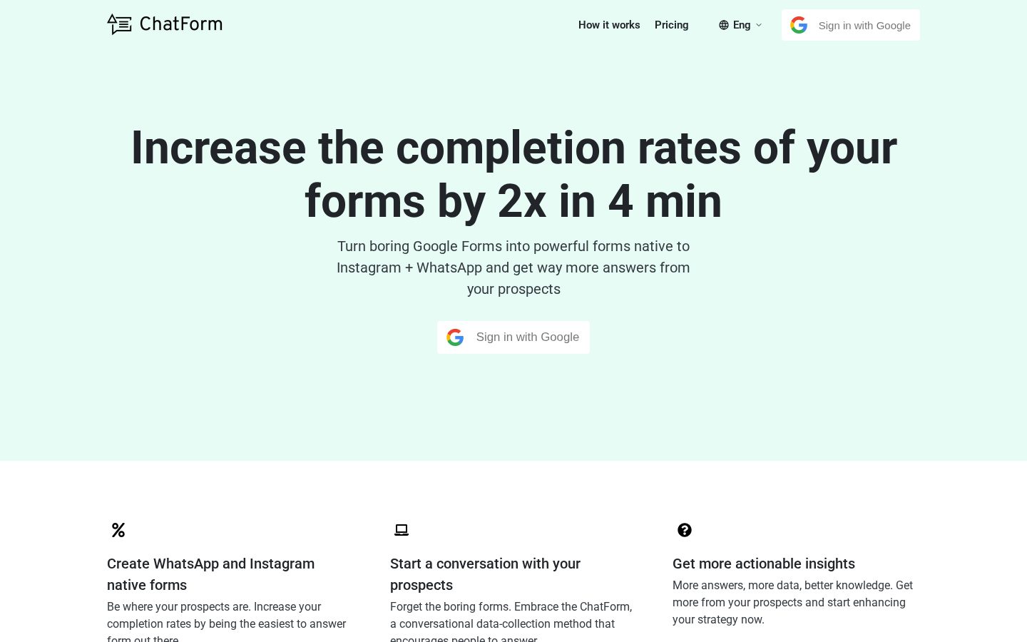 Chatform Homepage