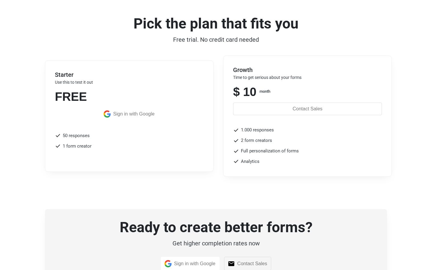 Chatform Pricing