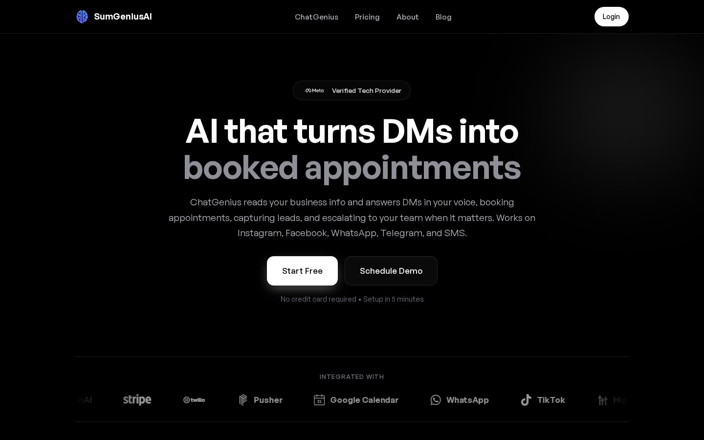 ChatGenius Homepage