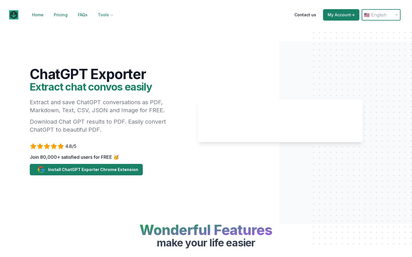 ChatGPT Exporter - ChatGPT to PDF, MD, and more Homepage