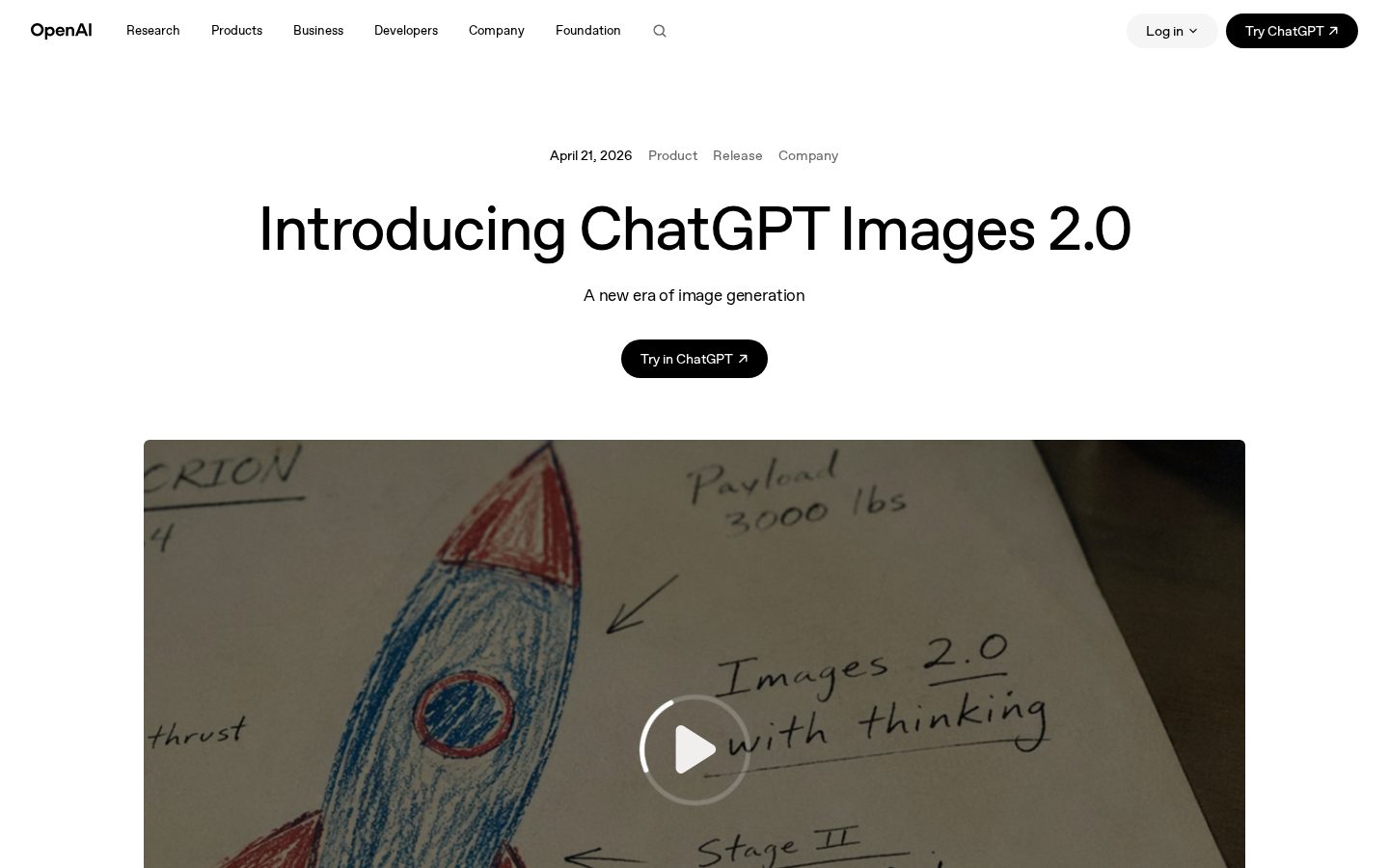 ChatGPT Images 2.0 Homepage