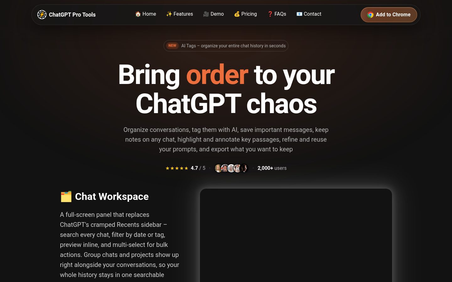 ChatGPT Pro Tools Homepage