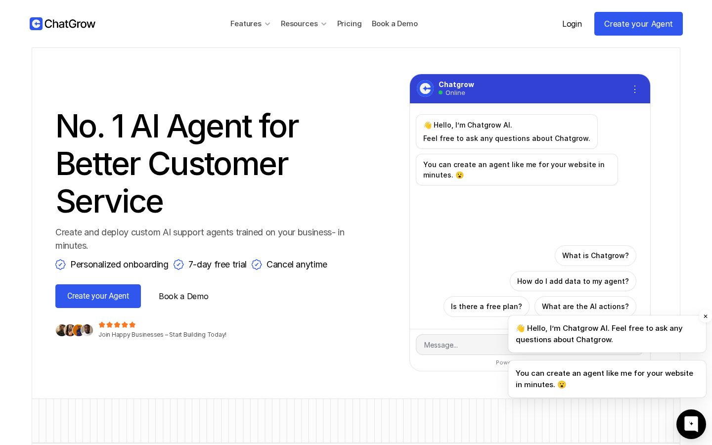 Chatgrow Homepage