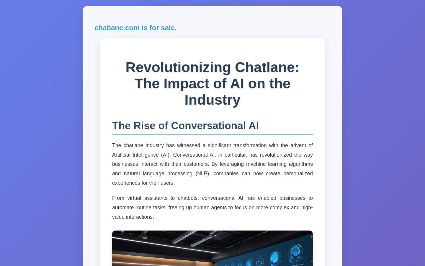 Chatlane Homepage