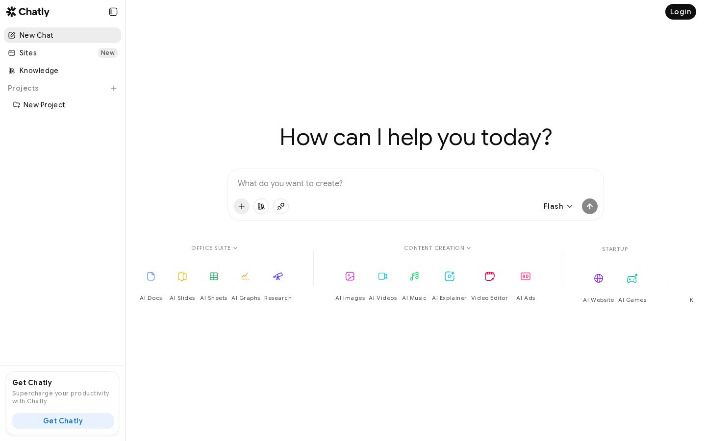 Chatly AI Homepage