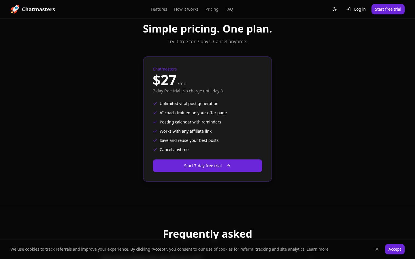 ChatMasters Pricing