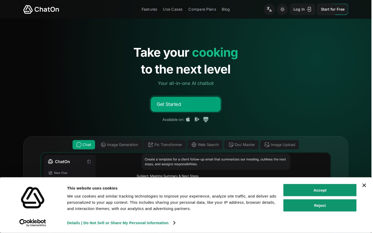 ChatOn Homepage