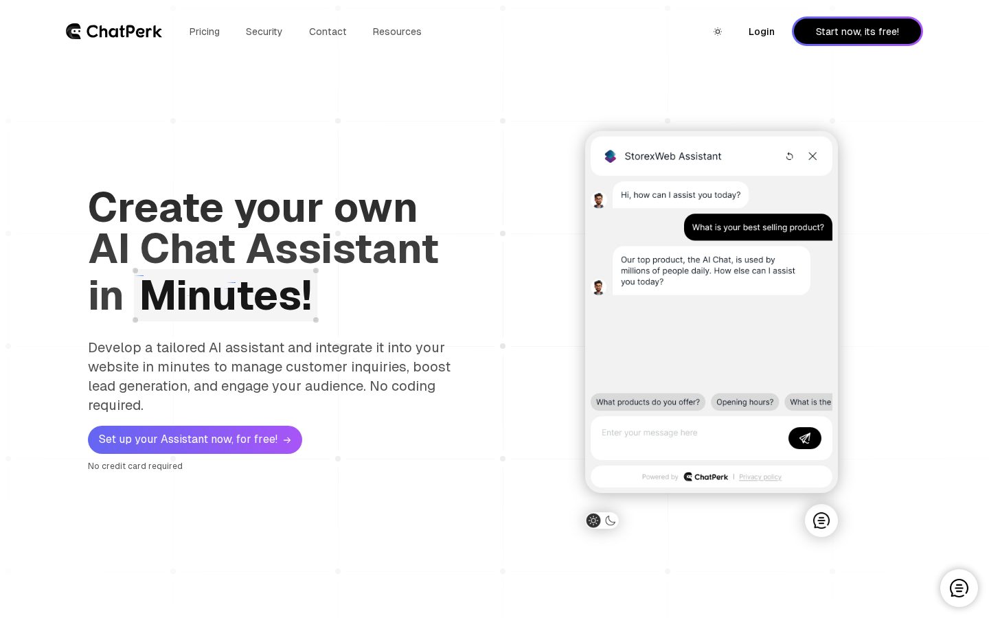 Chatperk Homepage