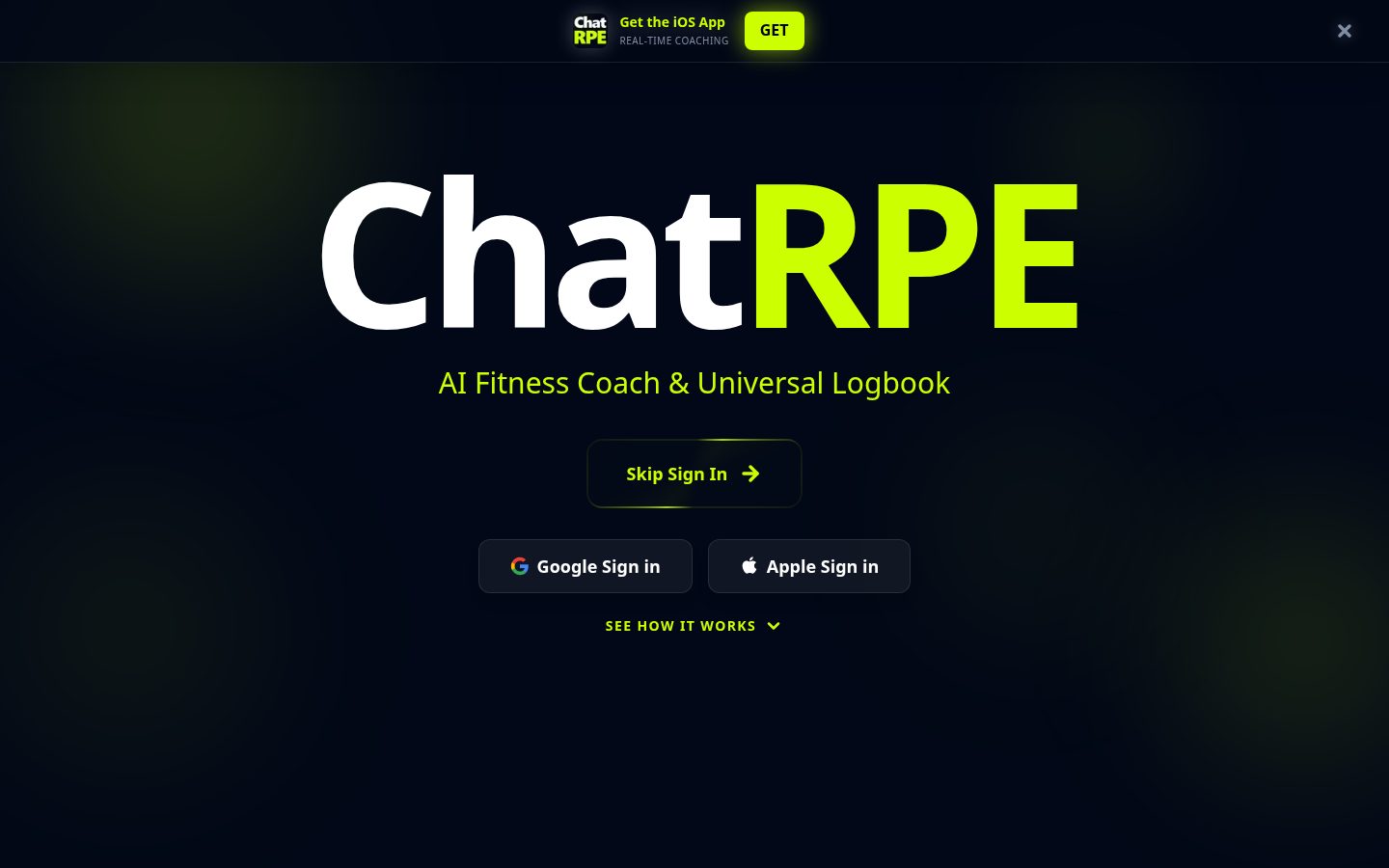 ChatRPE Homepage