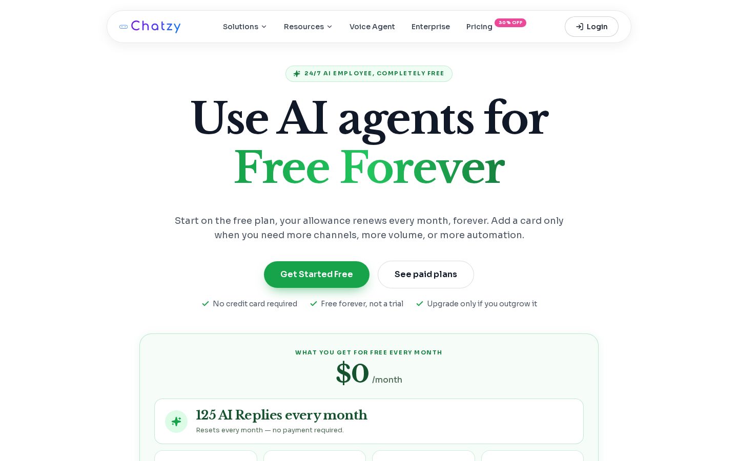 Chatzy AI Pricing