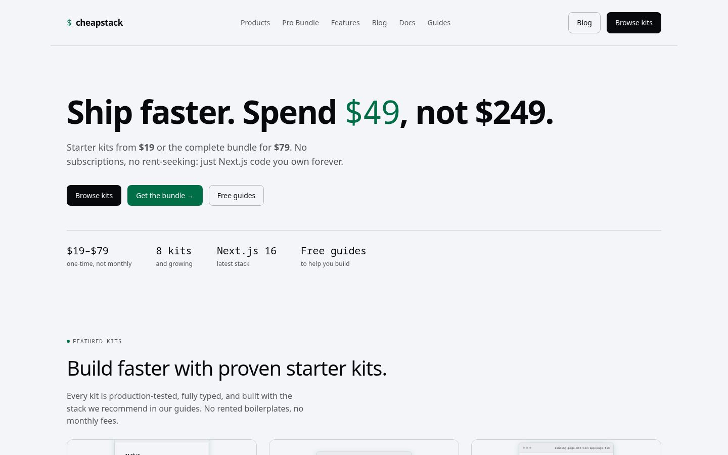 CheapStack Homepage