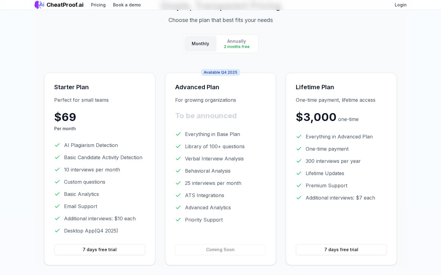 Cheat Proof AI Pricing