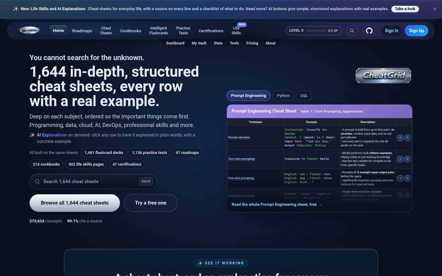 CheatGrid Homepage