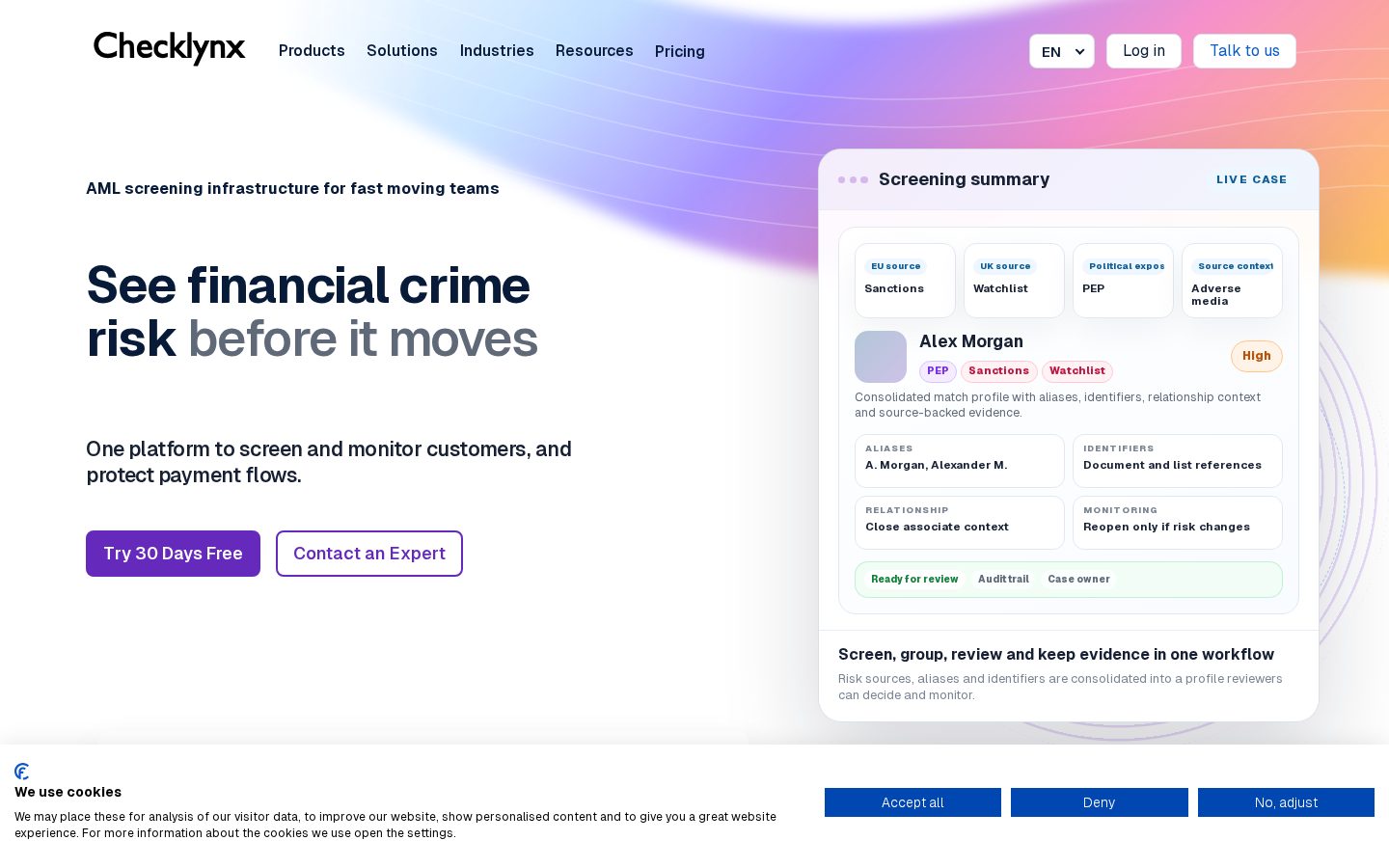 Checklynx Homepage