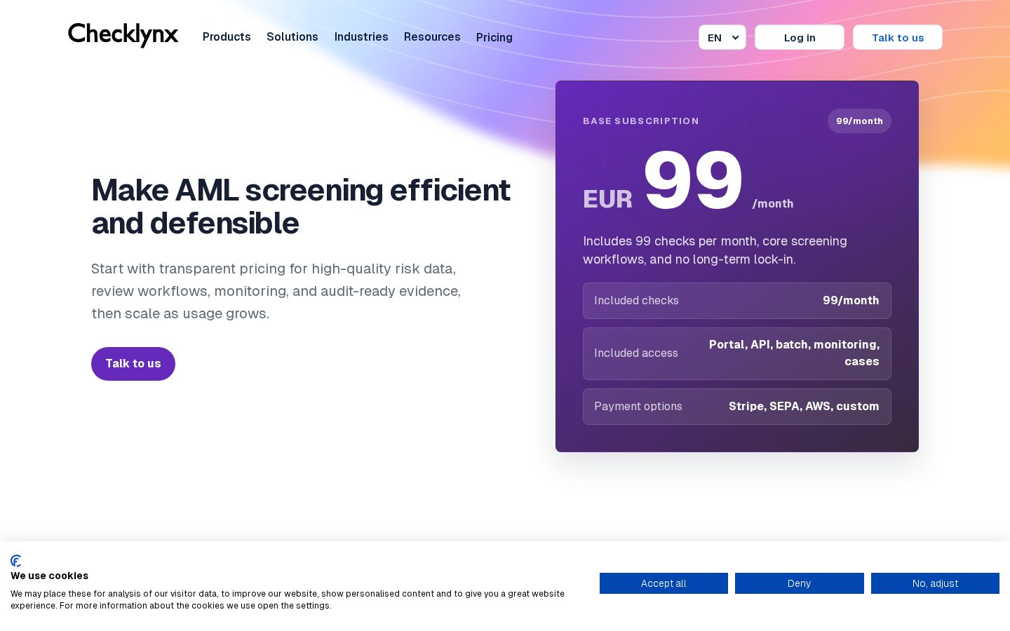 Checklynx Pricing
