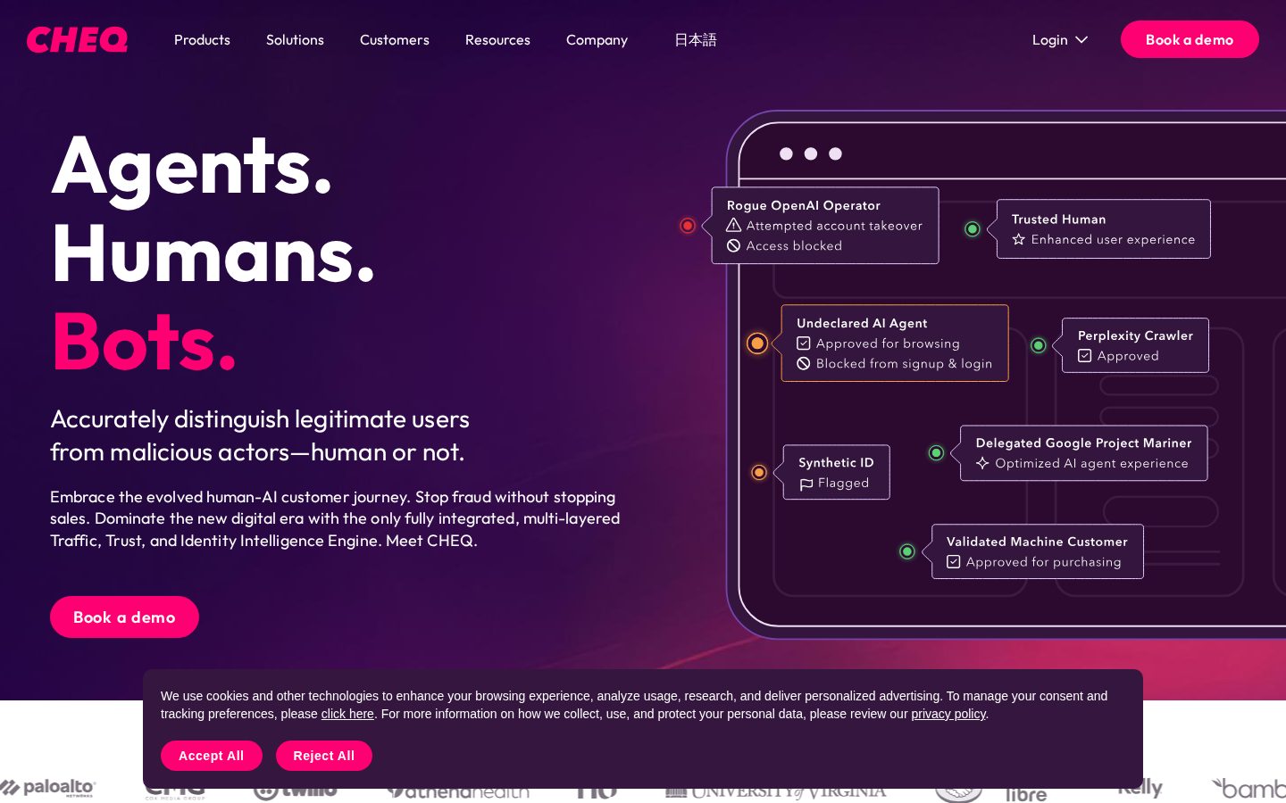 Cheq AI Homepage