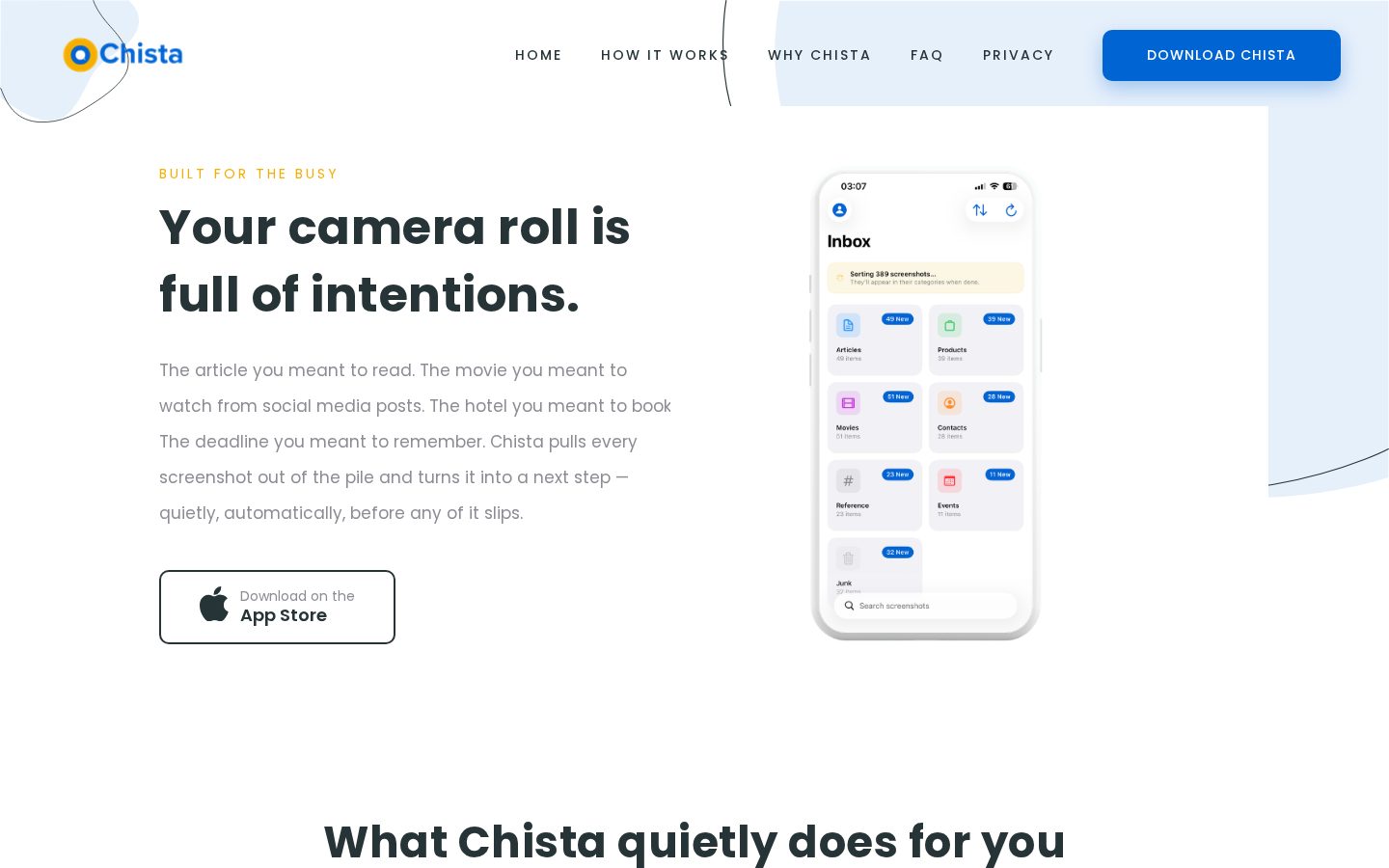 Chista Homepage