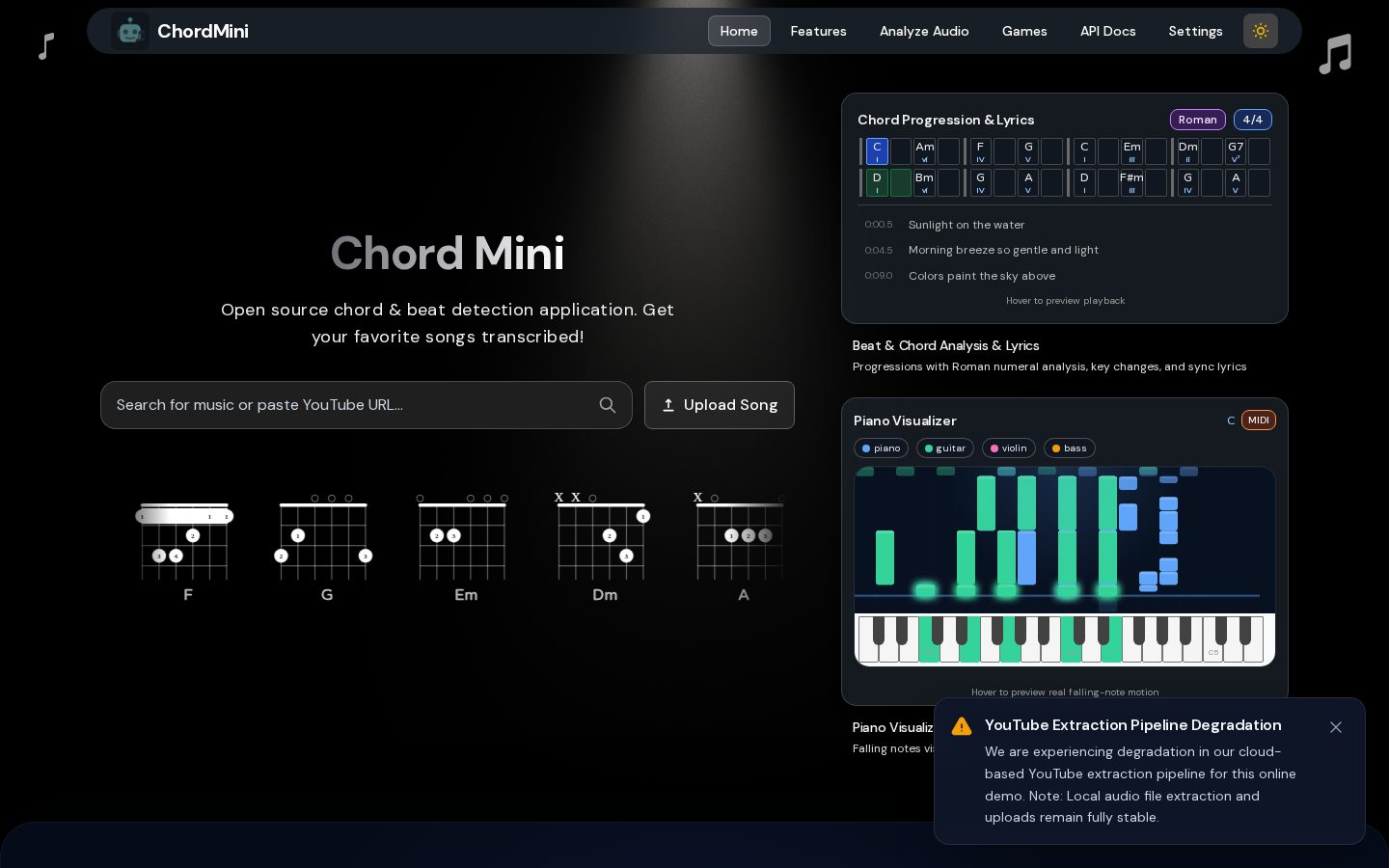 Chord Mini Homepage