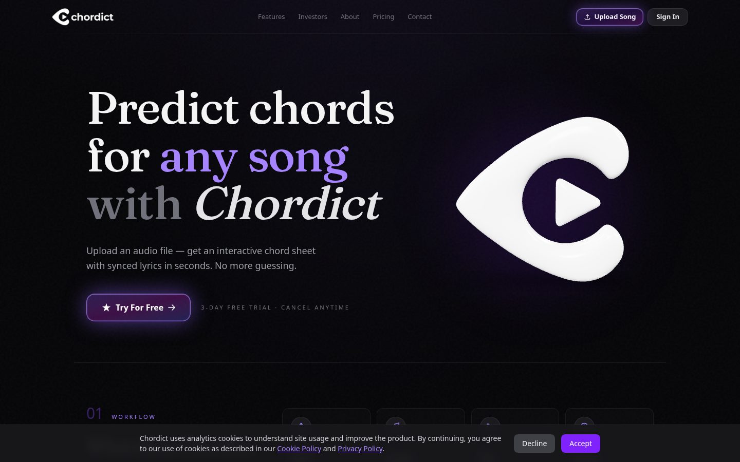 Chordict Homepage