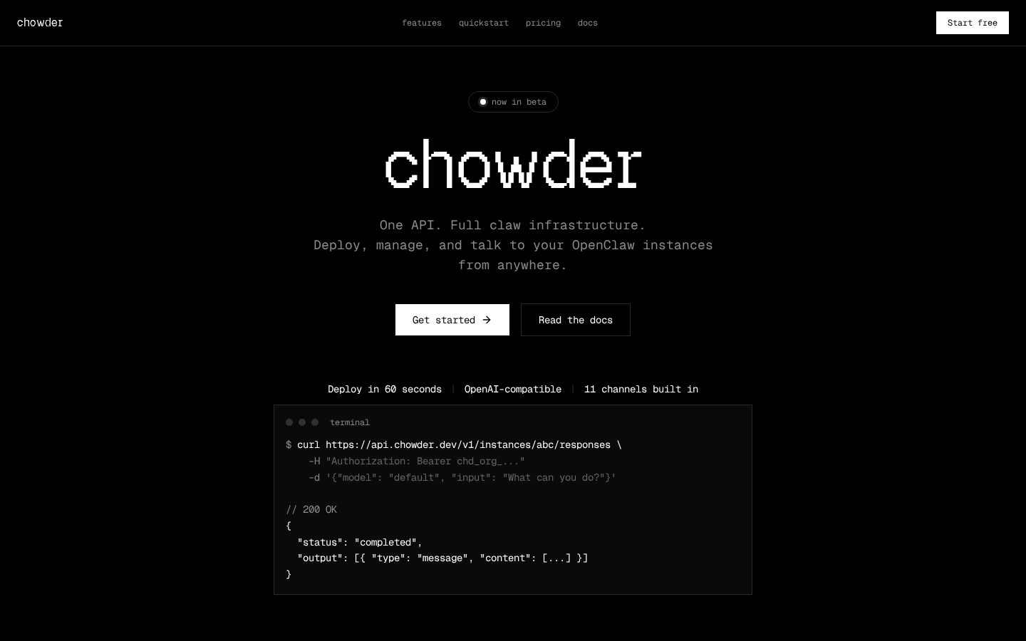 chowder.dev Homepage