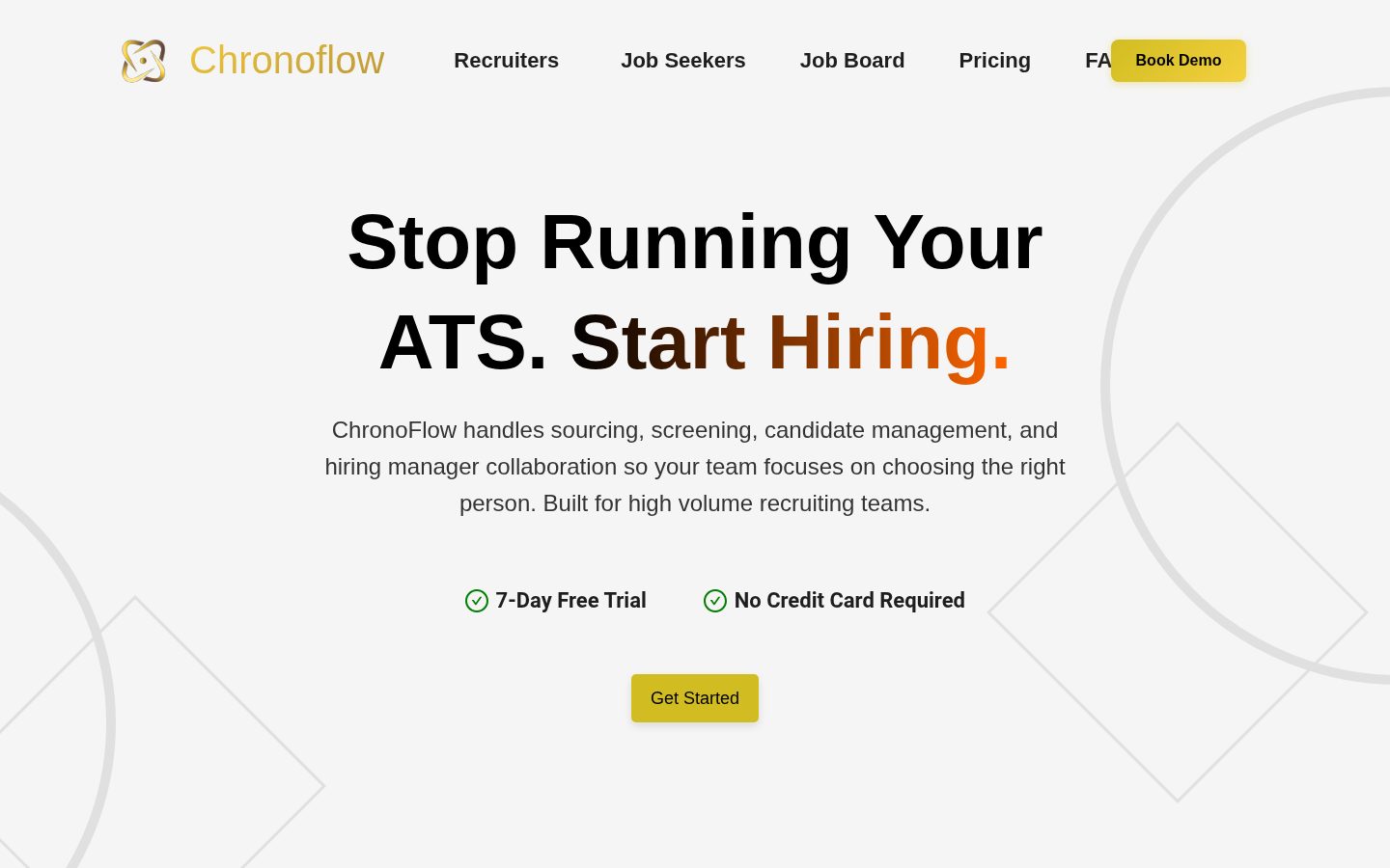 ChronoFlow Homepage