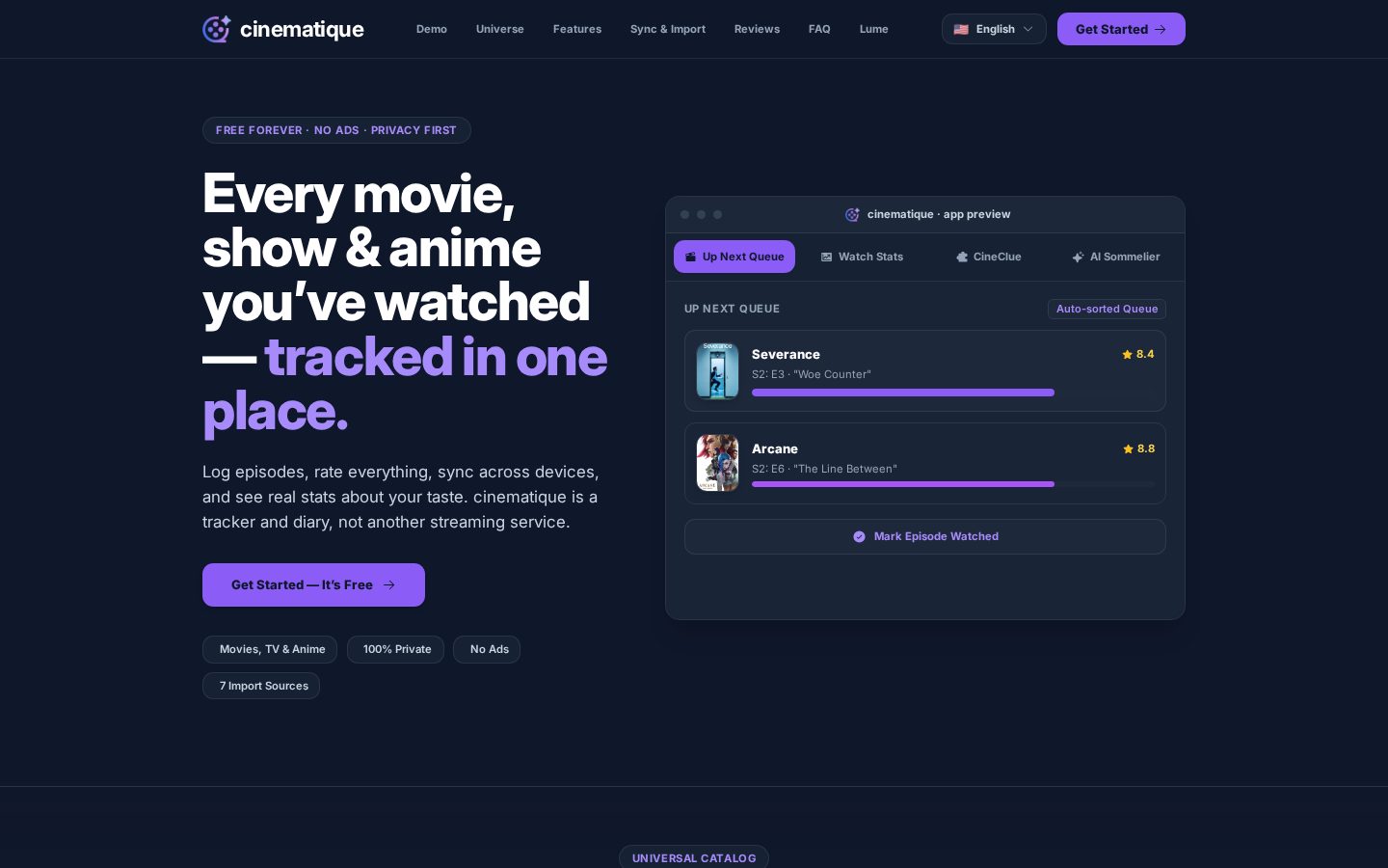 cinematique Homepage