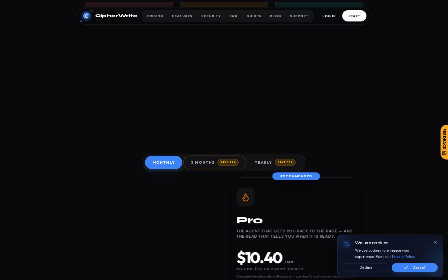 CipherWrite Pricing