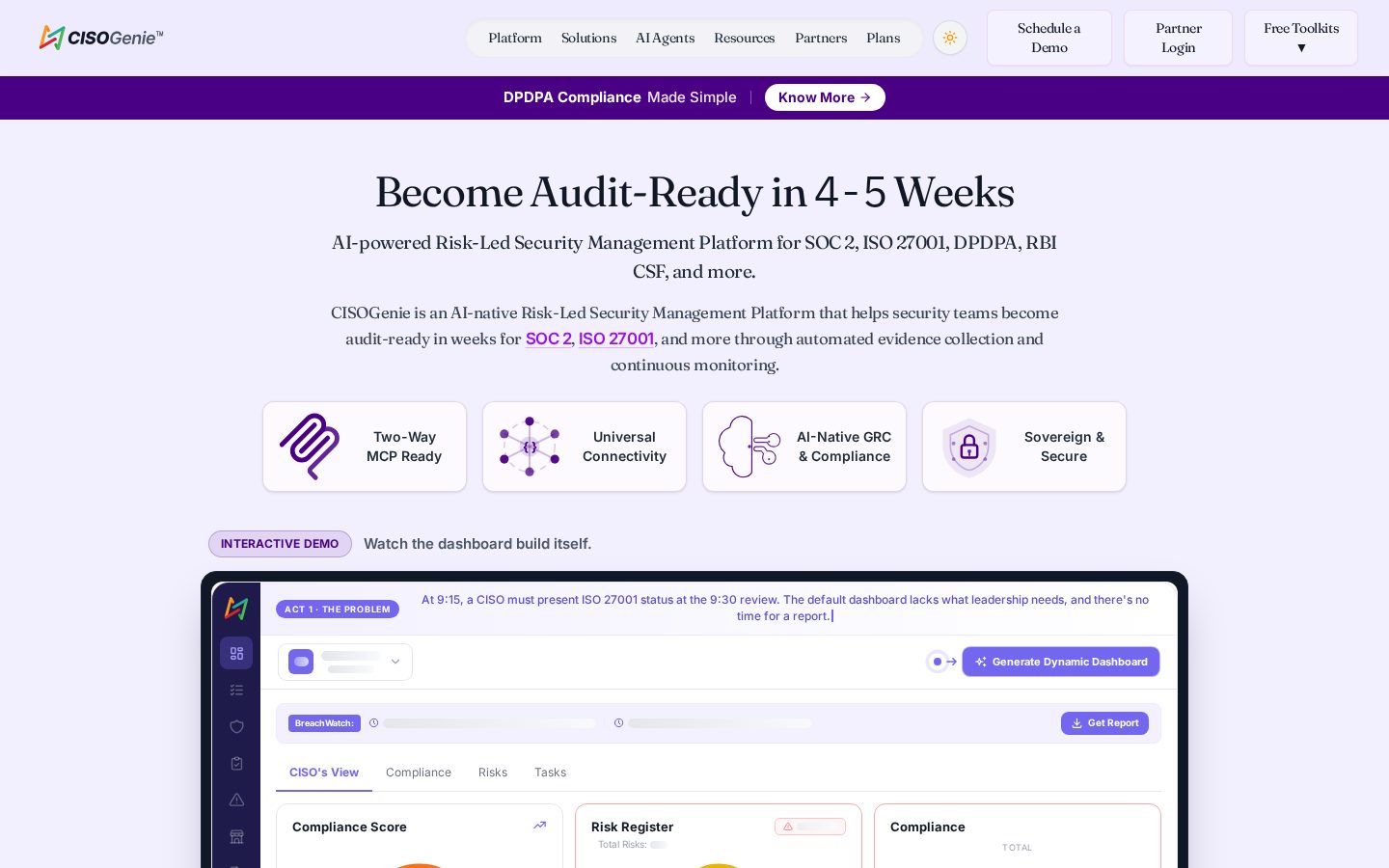 CISOGenie Homepage