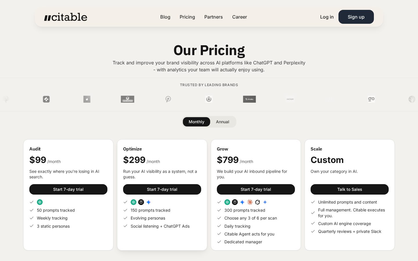 Citable Pricing