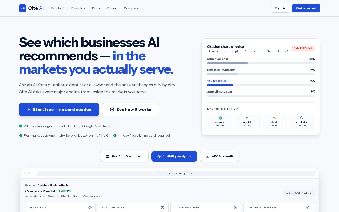 Cite AI Homepage