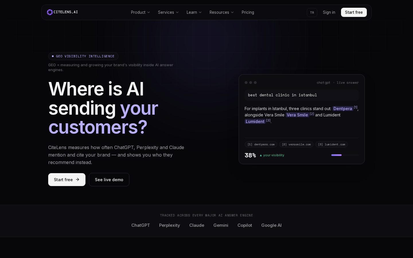 CiteLens AI Homepage
