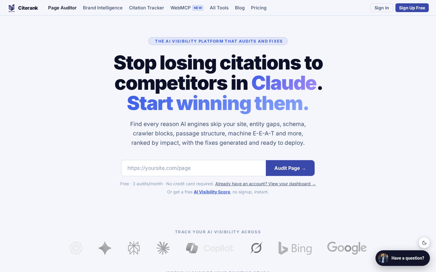 CiteRank Homepage
