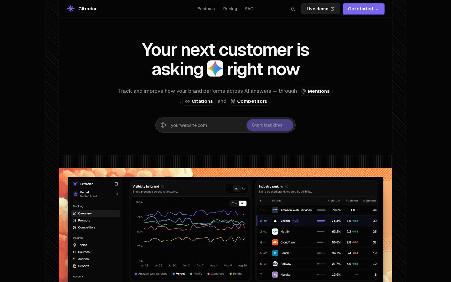 Citradar Homepage