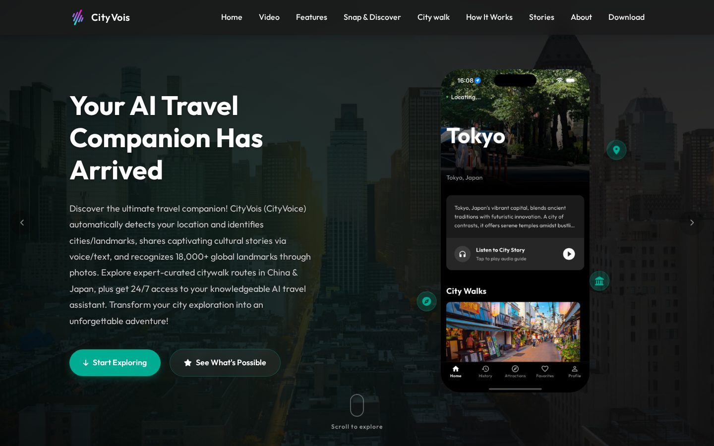 CityVois Homepage